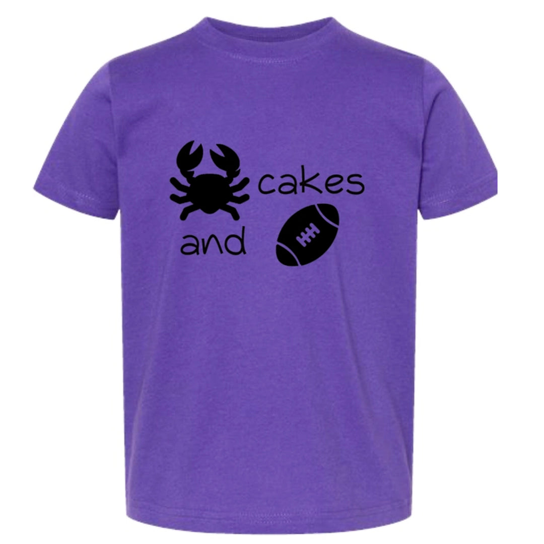 Crab Cakes and Football Toddler Purple T-Shirt