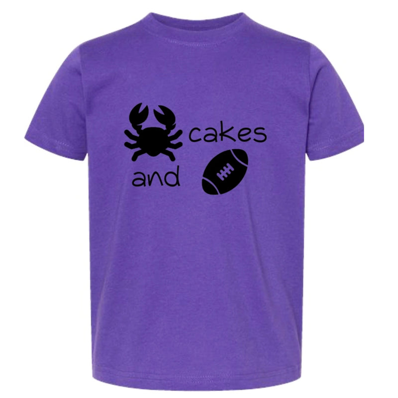 Crab Cakes and Football Toddler Purple T-Shirt