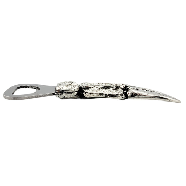 Crab Claw Bottle Opener Pewter Side View