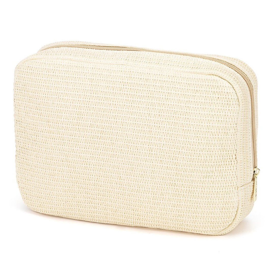 Blue Crab Embroidered Cosmetic Case Back