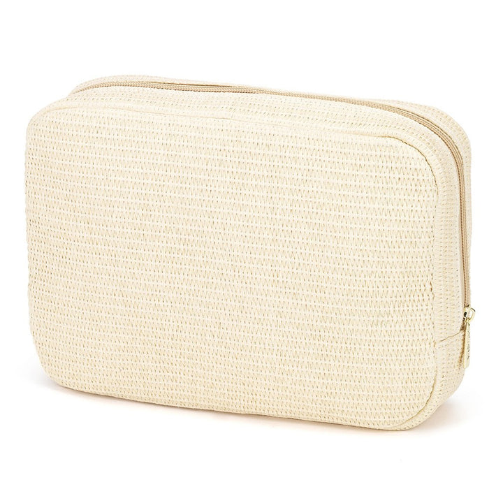 Blue Crab Embroidered Cosmetic Case Back