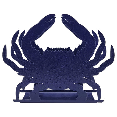 crab shaped steel napkin holder blue