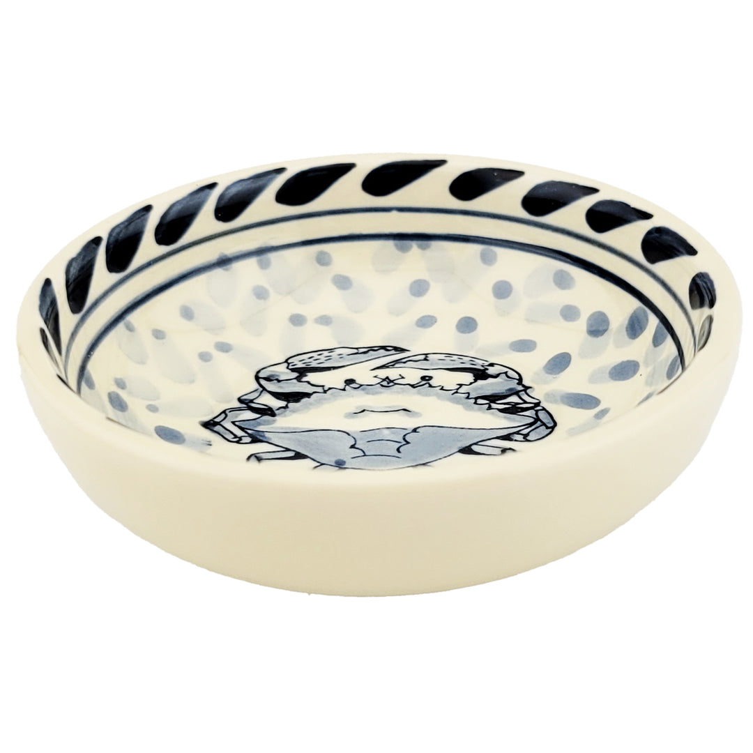 Crab Pottery Condiment Dish (side view)