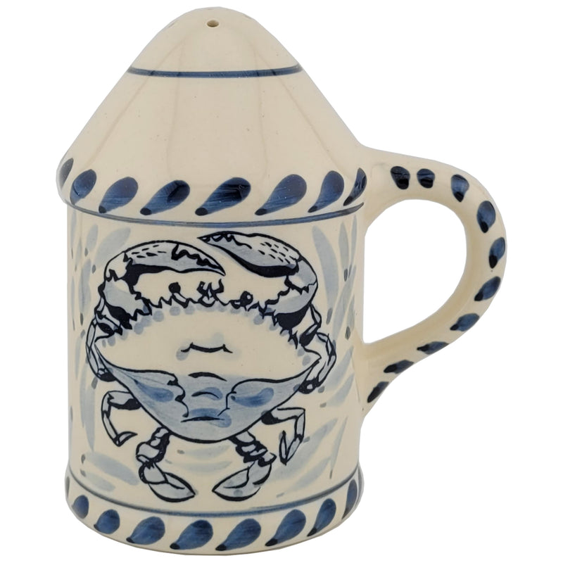 crab pottery seasoning shaker