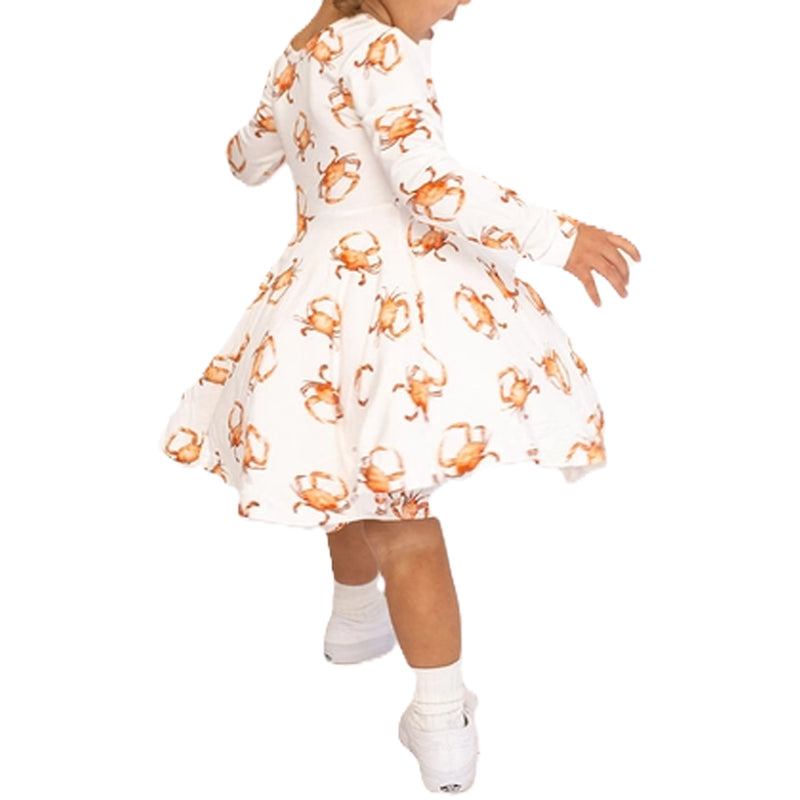 Steamed Crab Swirl Dress Toddler - Bamboo