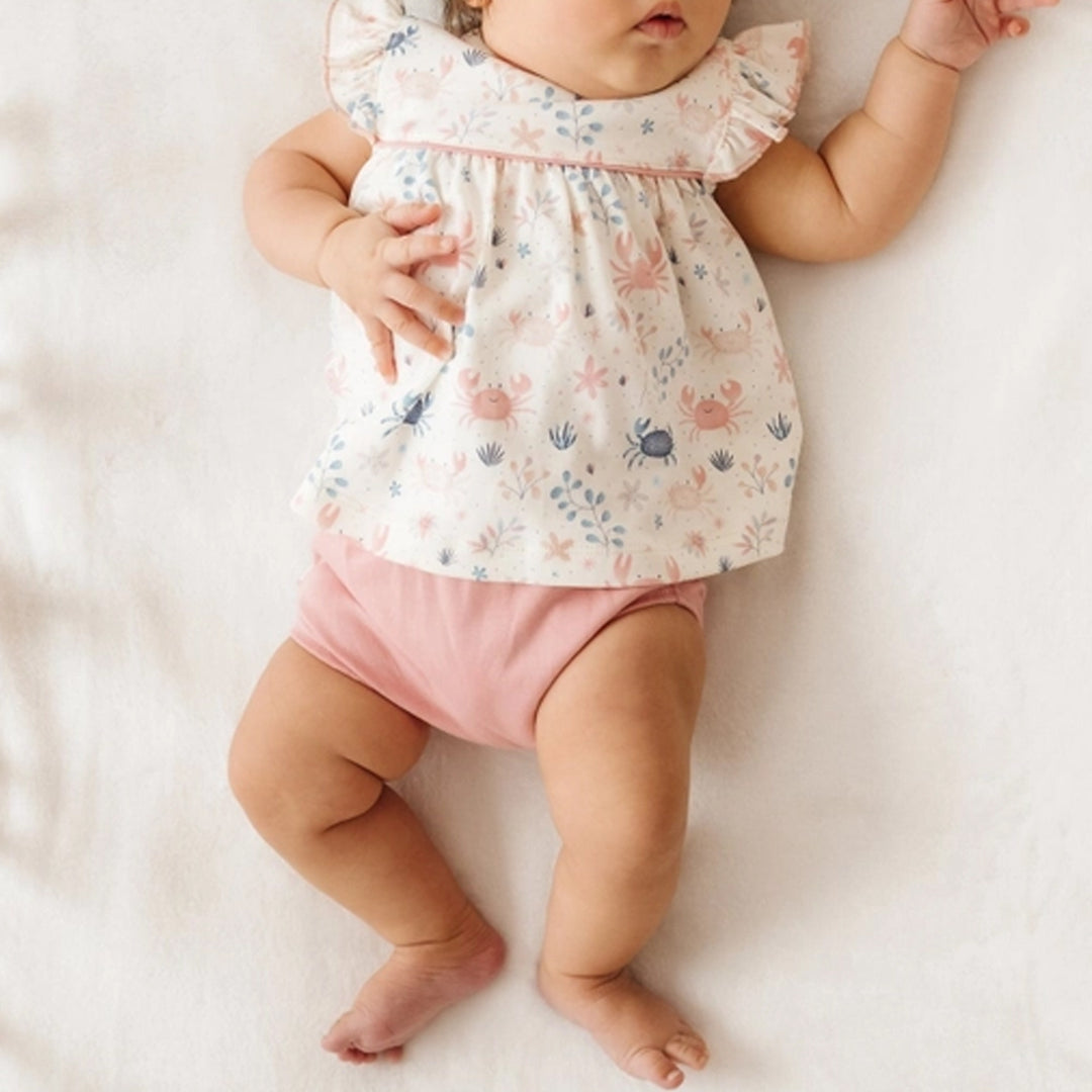 Crabby Cove Diaper Cover Set Dusty Rose