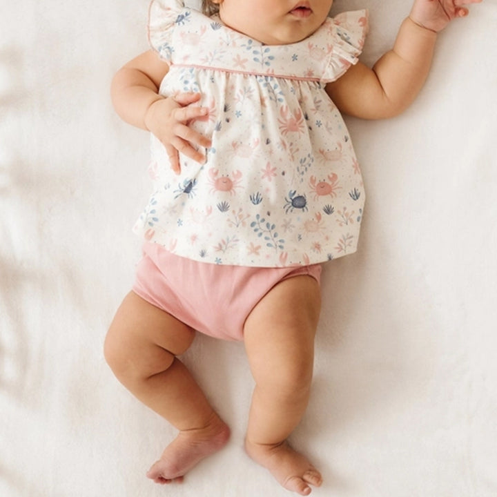 Crabby Cove Diaper Cover Set Dusty Rose