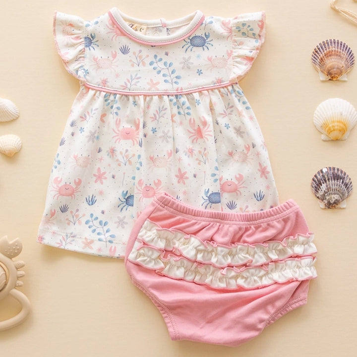Crabby Cove Diaper Cover Set Dusty Rose