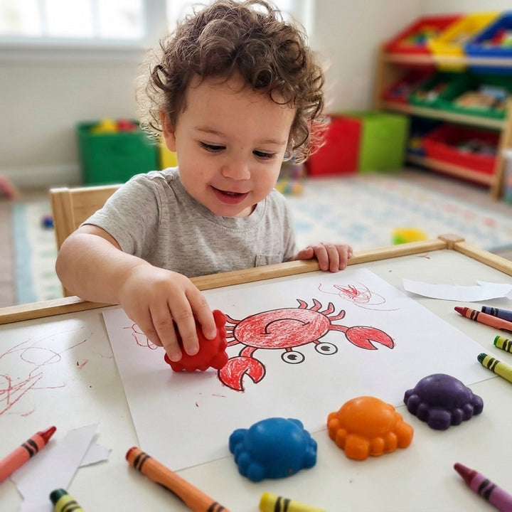 Crabby Crayons Set of 4 Colors Scene