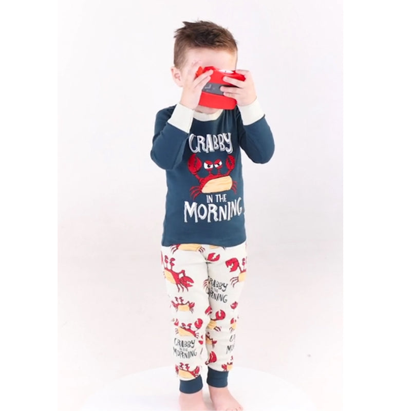 Crabby In The Morning 2 Piece Toddler Pajama Set