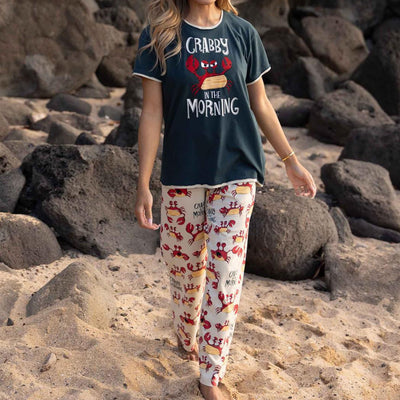 Crabby In The Morning Women's Pajama Pants and Top (sold individually)