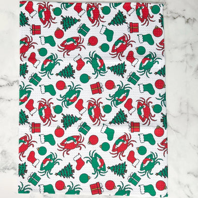 Crabs For Christmas Kitchen Towel