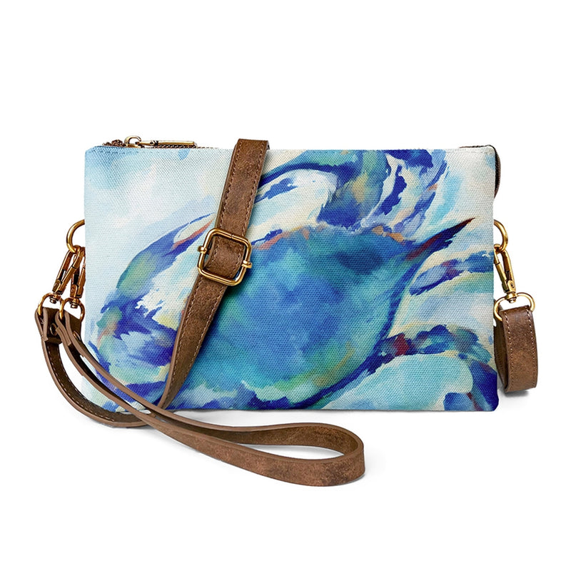 Classic Blue Crab Crossbody Bag
