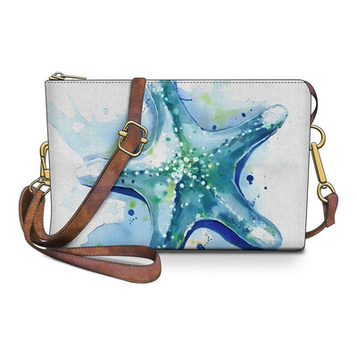 Watercolor Starfish Crossbody Bag