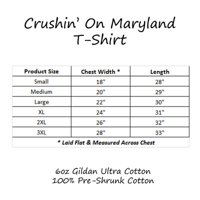 Crushin' On Maryland Orange Crush Blue T-Shirt (size chart)