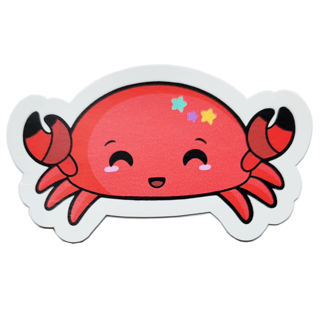 Cute Crab Kawaii Style Vinyl Sticker
