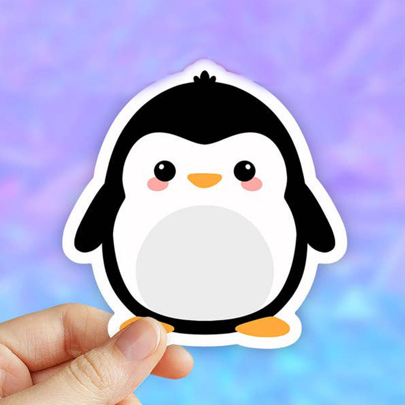 Cute Penguin Vinyl Sticker (scene)