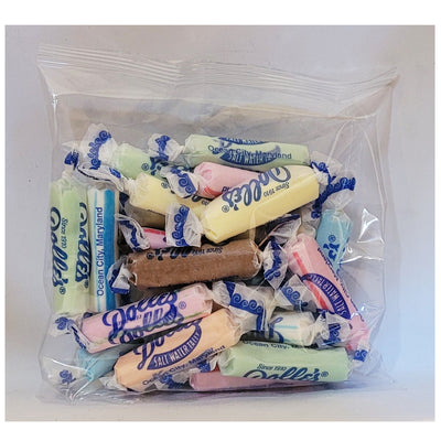 dolle's salt water taffy 8 oz. box inside bag