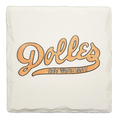 Dolle's Salt Water Taffy Hand-Drawn Ceramic Drink Coaster