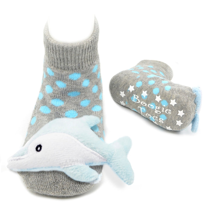 Rattle Baby Socks - Dolphin