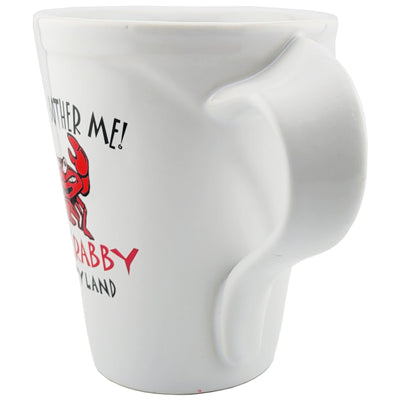 don't bother me i'm crabby plume handled mug side view