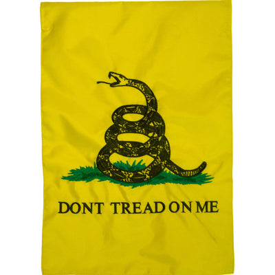 Don't Tread On Me Embroidered Flag Garden Yellow