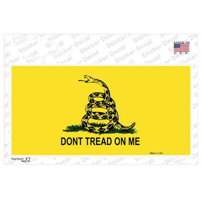 Don't Tread On Me Yellow Sticker Packaging