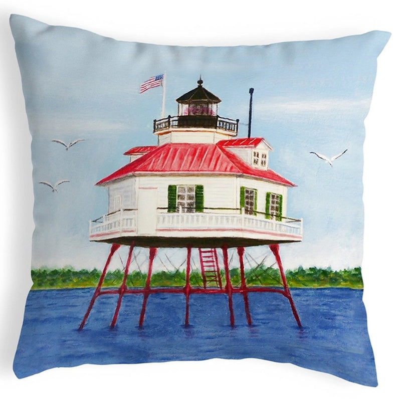 Drum Point Lighthouse Pillow