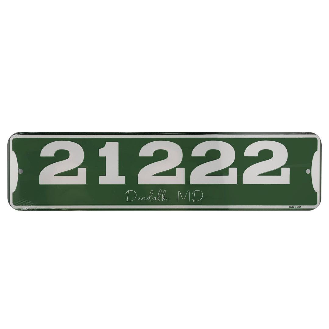Zip Code &amp; Town Aluminum Signs - 21222 Dundalk, MD