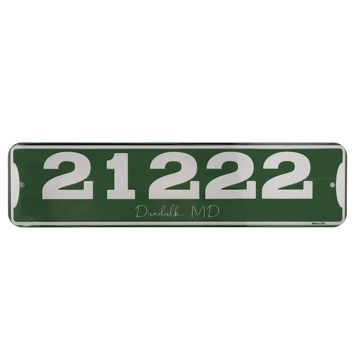 Zip Code &amp; Town Aluminum Signs - 21222 Dundalk, MD