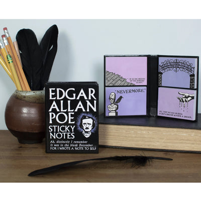 Edgar Allan Poe Sticky Notes Set Scene