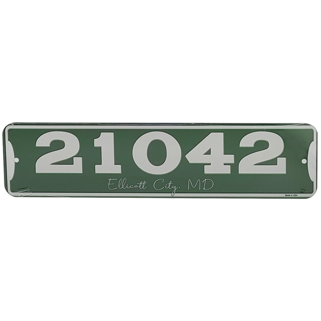 Zip Code &amp; Town Aluminum Signs - 21042 Ellicotty City, MD