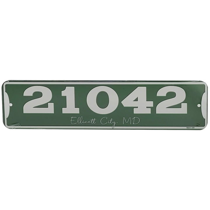 Zip Code &amp; Town Aluminum Signs - 21042 Ellicotty City, MD