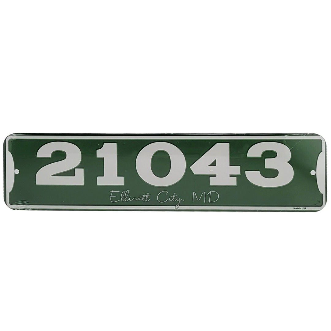 Zip Code &amp; Town Aluminum Signs - 21043 Ellicotty City, MD