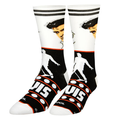 Elvis Glam Black/White Adult Socks