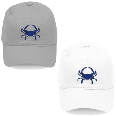 Embroidered Blue Crab Baseball Hat - Assorted Colors