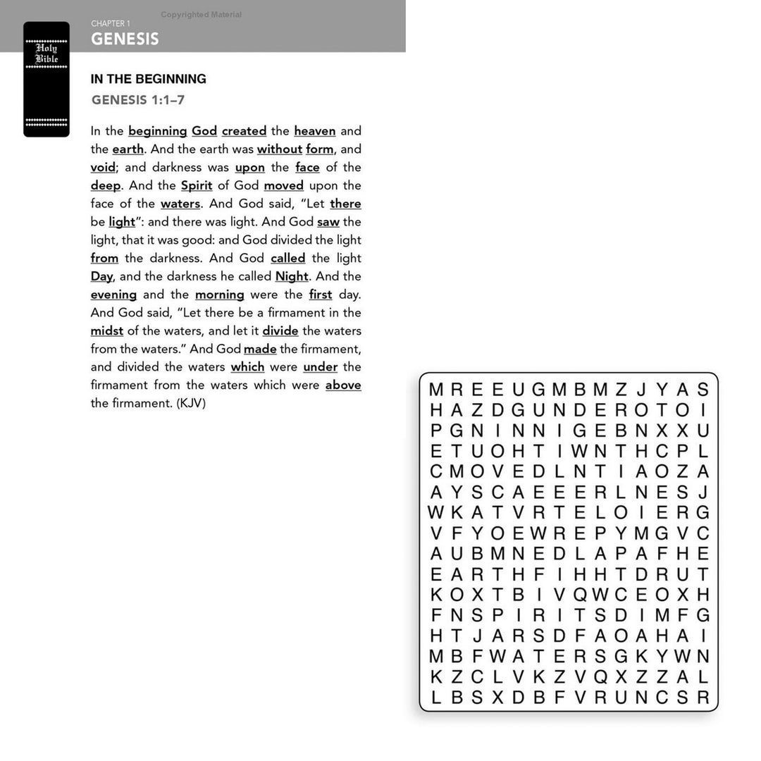 The Everything Large-Print Bible Word Search Book Volume II - Genesis Puzzle