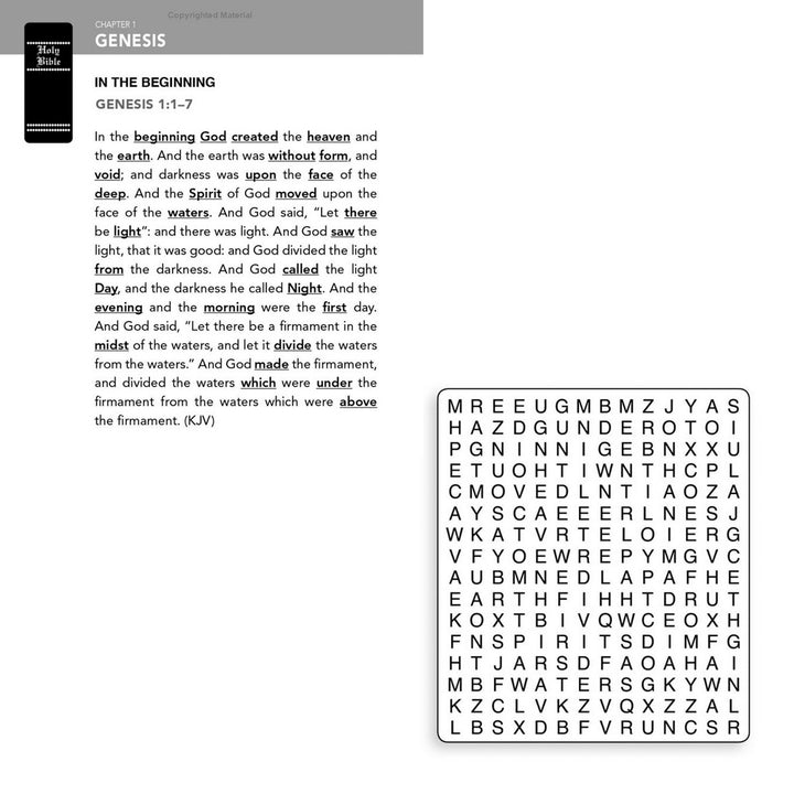 The Everything Large-Print Bible Word Search Book Volume II - Genesis Puzzle