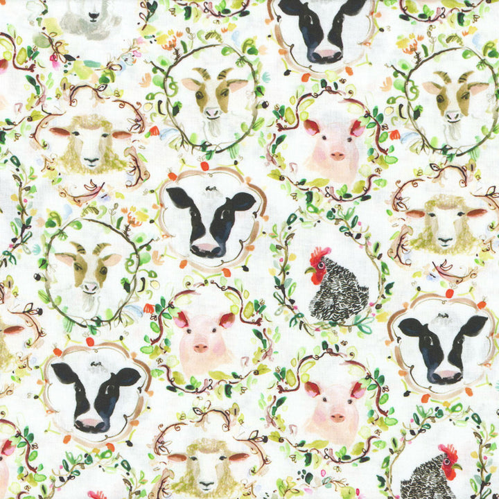 Farm Animals Microwave Bowl Cozy Potholder Fabric Sample