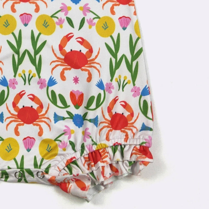 Fiesta Crab Baby Romper Leg Detail