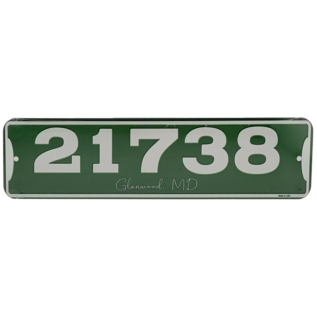 Zip Code &amp; Town Aluminum Signs - 21738 Glenwood, MD