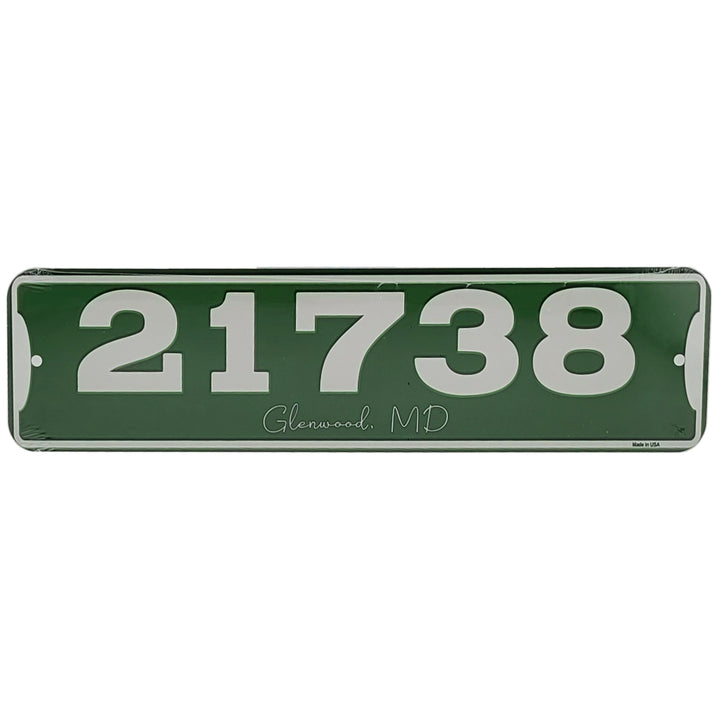 Zip Code &amp; Town Aluminum Signs - 21738 Glenwood, MD