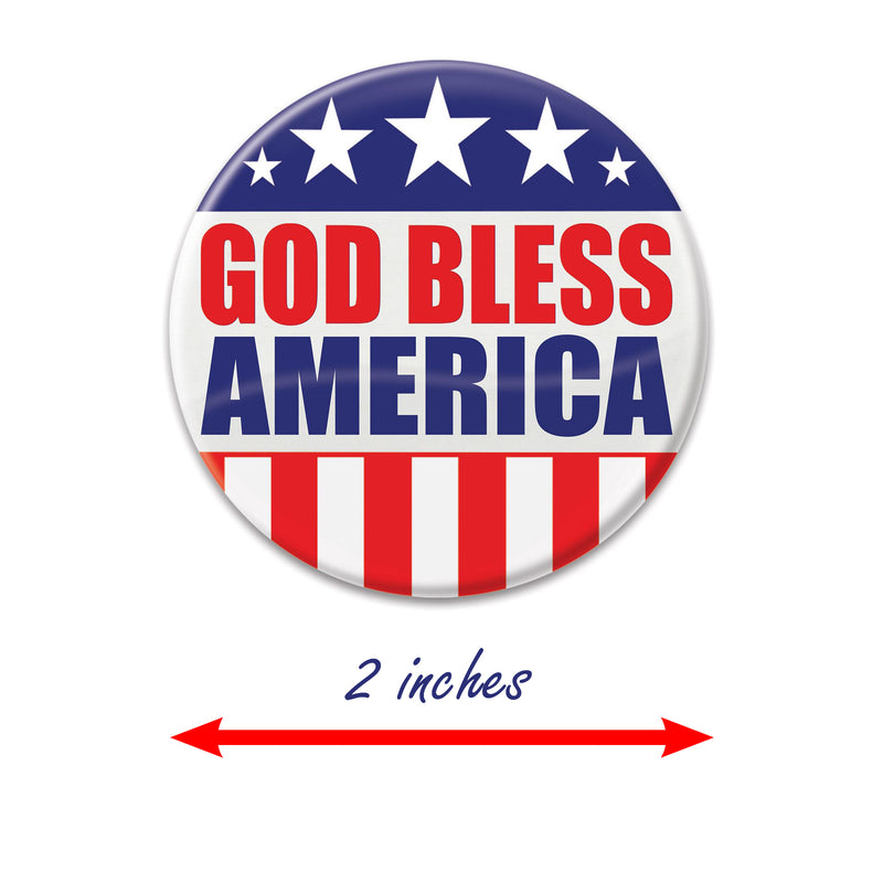 God Bless America 2 Inch Button Size