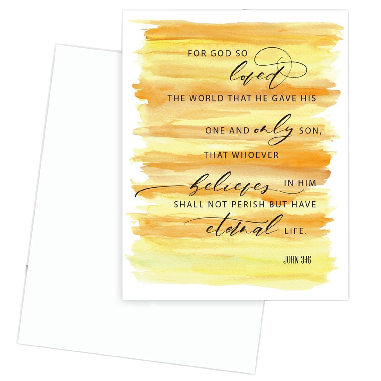 Bible Verse God So Loved The World Greeting Card