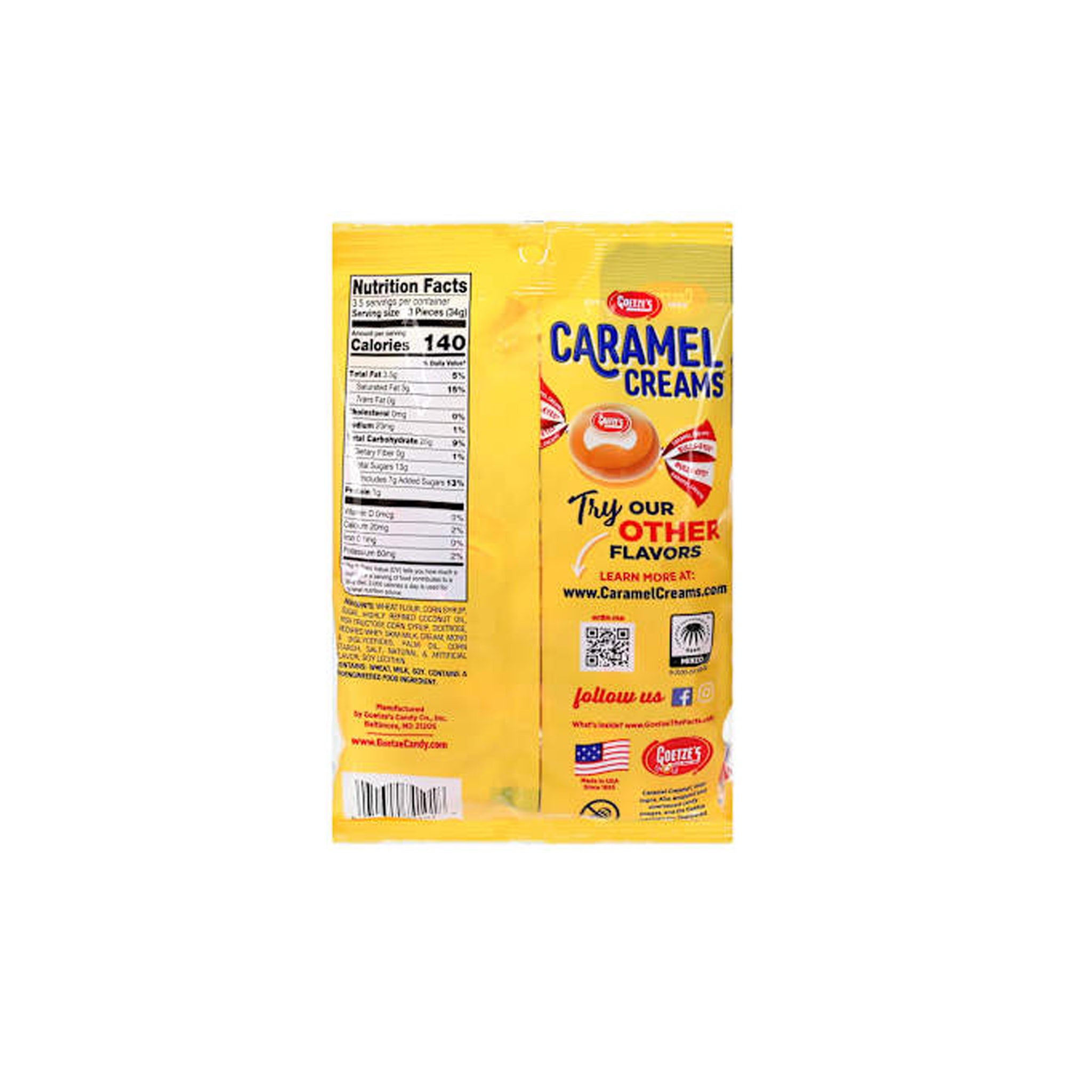 Goetze's Original Caramel Creams Candy 4oz Bag | The Maryland Store