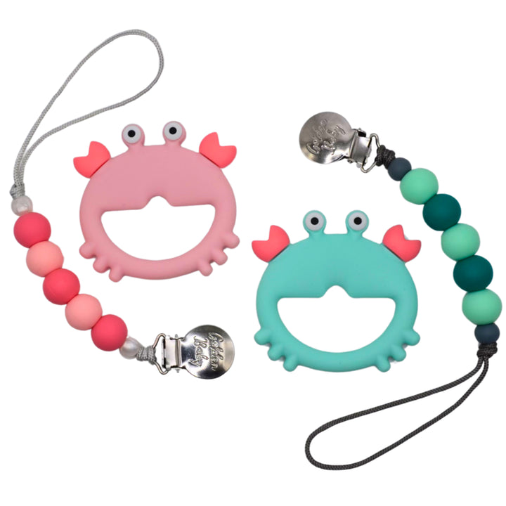 Golden Baby Crab Teether Set Assorted Colors