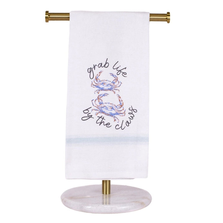 Grab Life By The Claws Crab Kitchen Towel