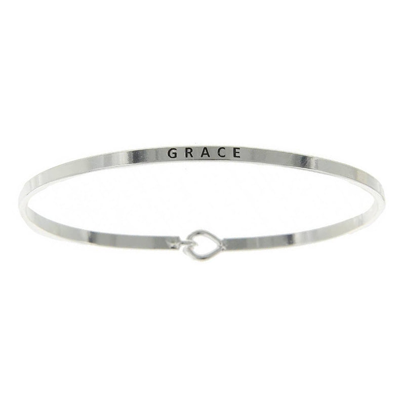 Grace Bangle Bracelet - Silver