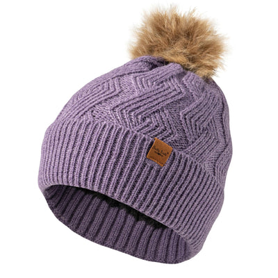 Britt's Knits Pom Hat Purple