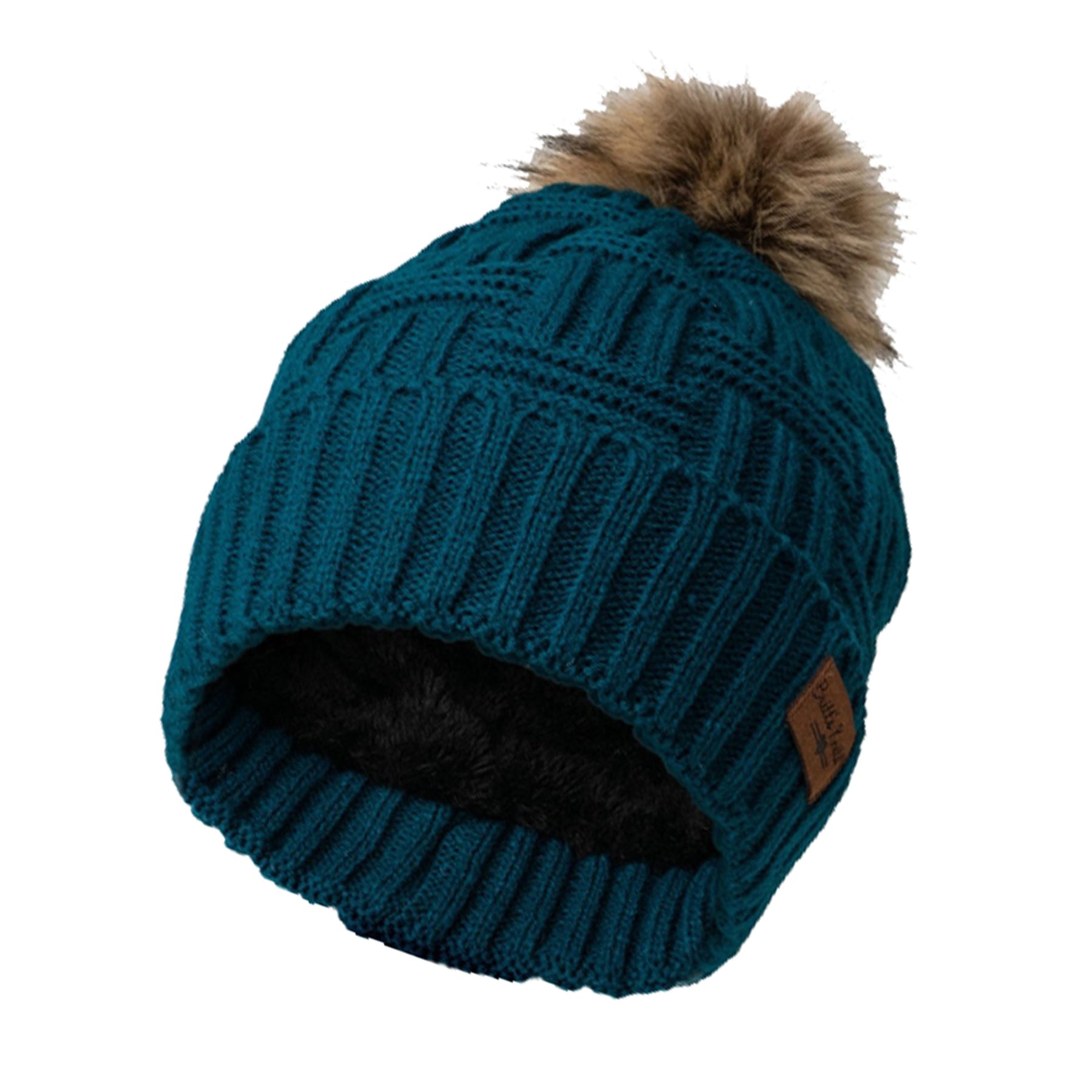 Britt's Knits Cozy Classics Pom Hat Winter Cozy Fur Pom Knit Beanie Hat  Skull Cap for Women & Girls